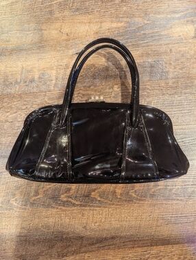 Vintage Black Patent Leather Bag